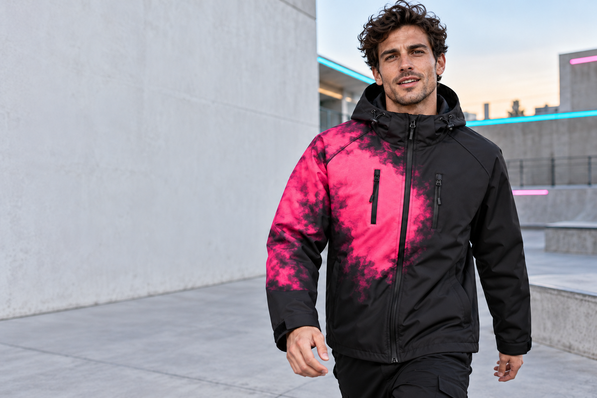 AI-generated Ember dry neon streetwear campaign illustration